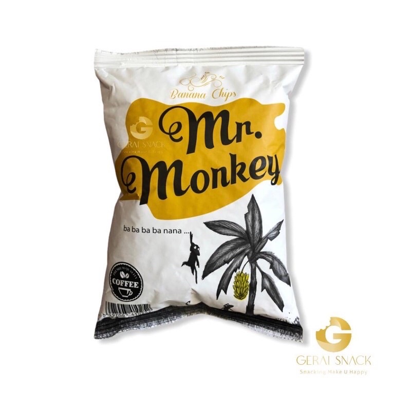 Mr Monkey Keripik Pisang Kepok Khas Lampung Taburan Bumbu Tebal Renyah 140 g