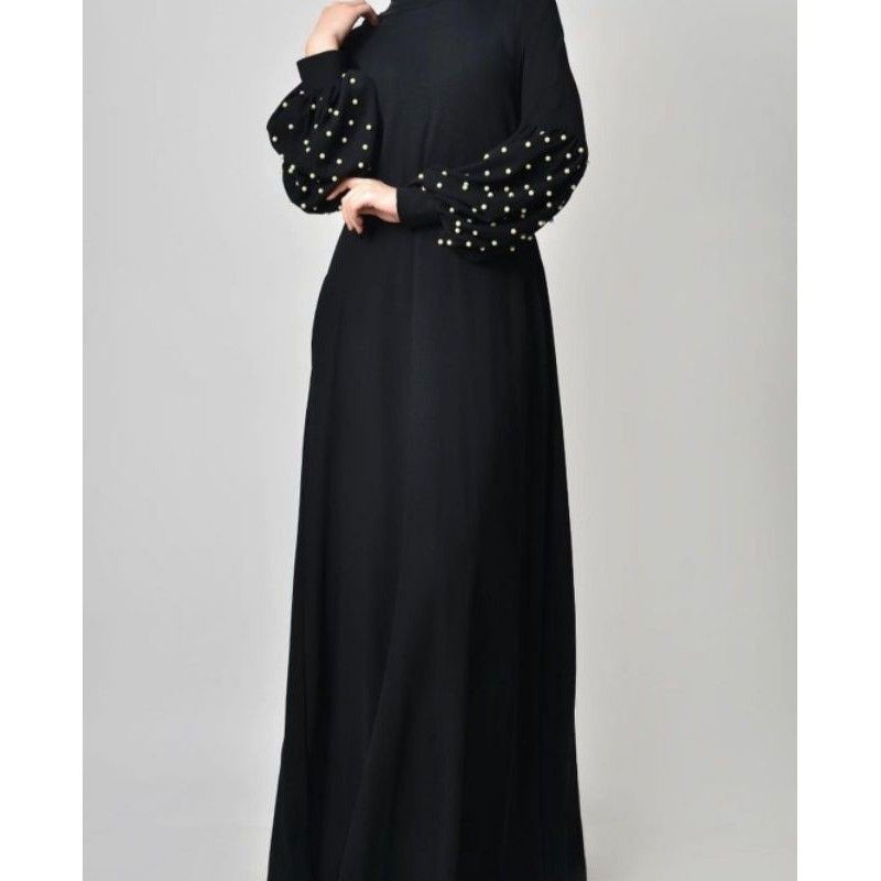 abaya hitam/ abaya mutiara cantik