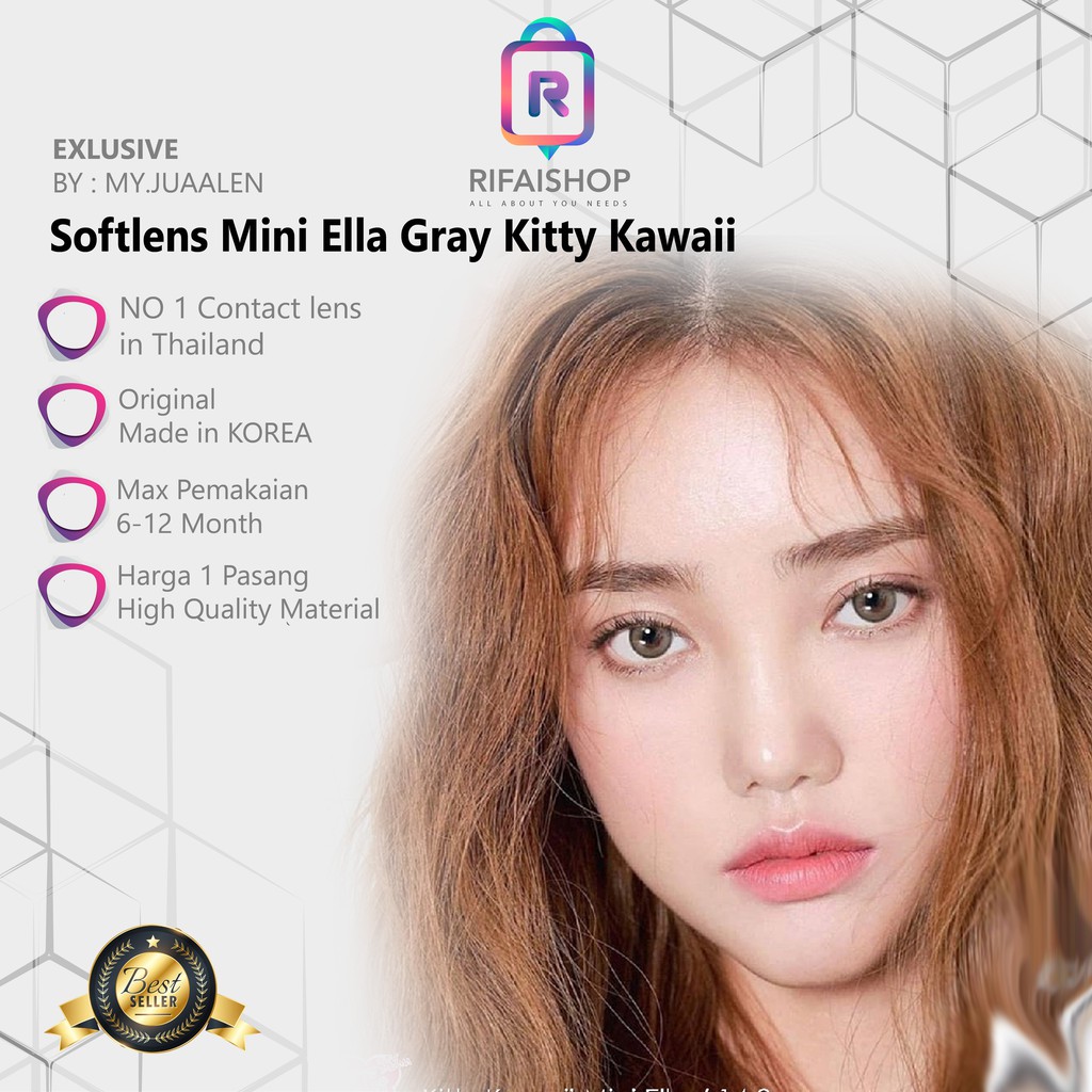 Softlens ORIGINAL Mini Ella Gray Kitty Kawaii Sofr Lens