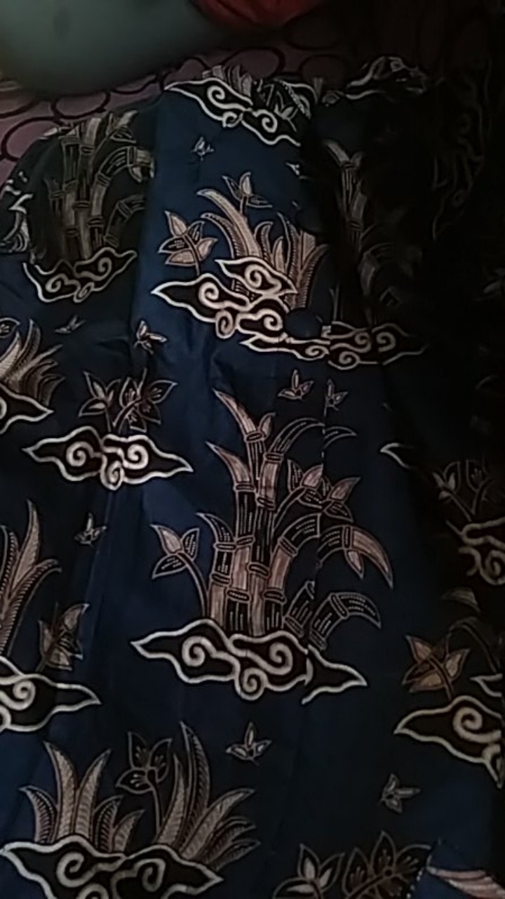 Batik Tunik Shibori Jumputan Terbaru Size S-3l / Hrb026 Yelbor Navbor / Biru Putih