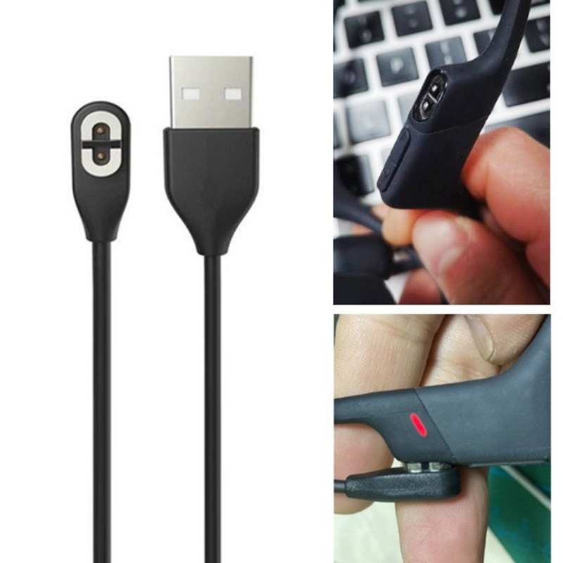 Btsg Kabel Charger Warna Hitam Untuk Aeropex AS800 &amp; OpenComm ASC100SG Bone Conduction