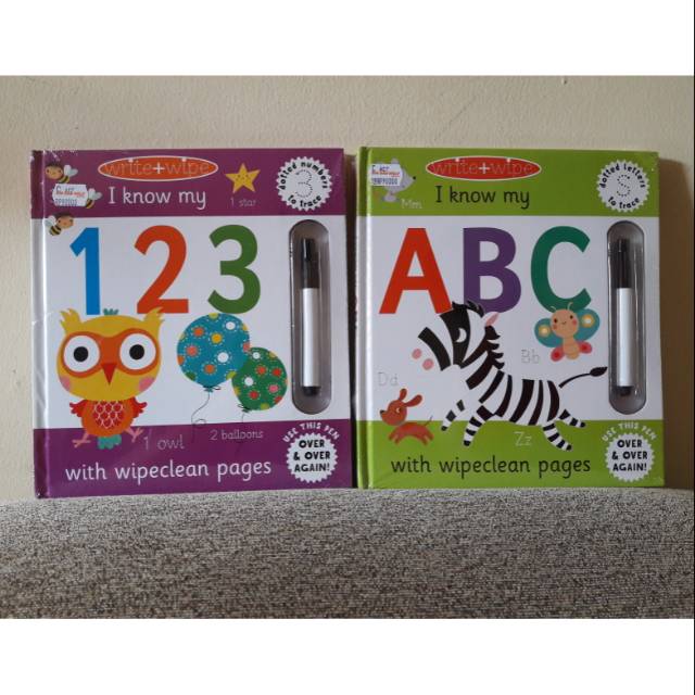 Write + Wipe Book Series:  I know my 123
/ I know my ABC