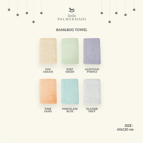 Palmerhaus Bamboo Bam &amp; Boo Towel Baby Soft Plush Handuk Anak Kecil Bayi Halus Bambu Kids Adult