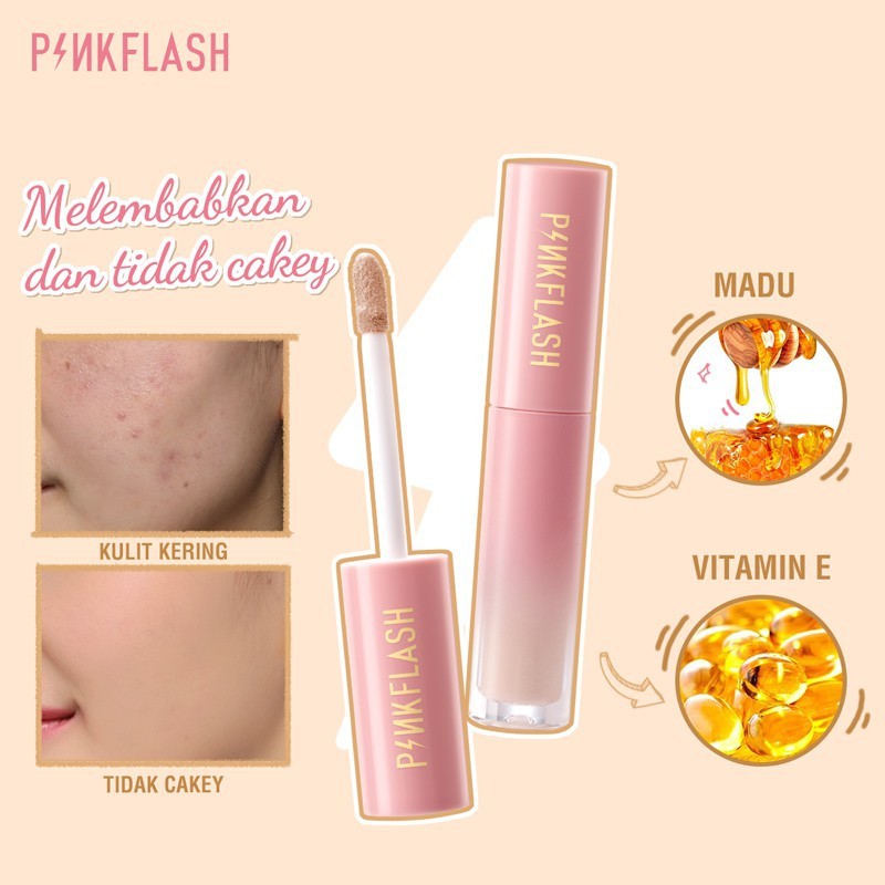 ★ BB ★  PINKFLASH Lasting Matte Concealer | PINK FLASH #OhMyBreath Liquid Concealer Tahan Air Tahan Lama - F04 - Concealer | PINK FLASH