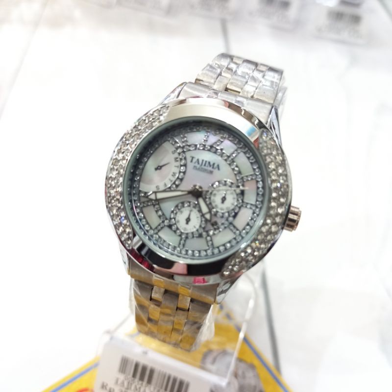(Toko Ricoh) TAJIMA Water resistant watch / jam tangan wanita permata 00654