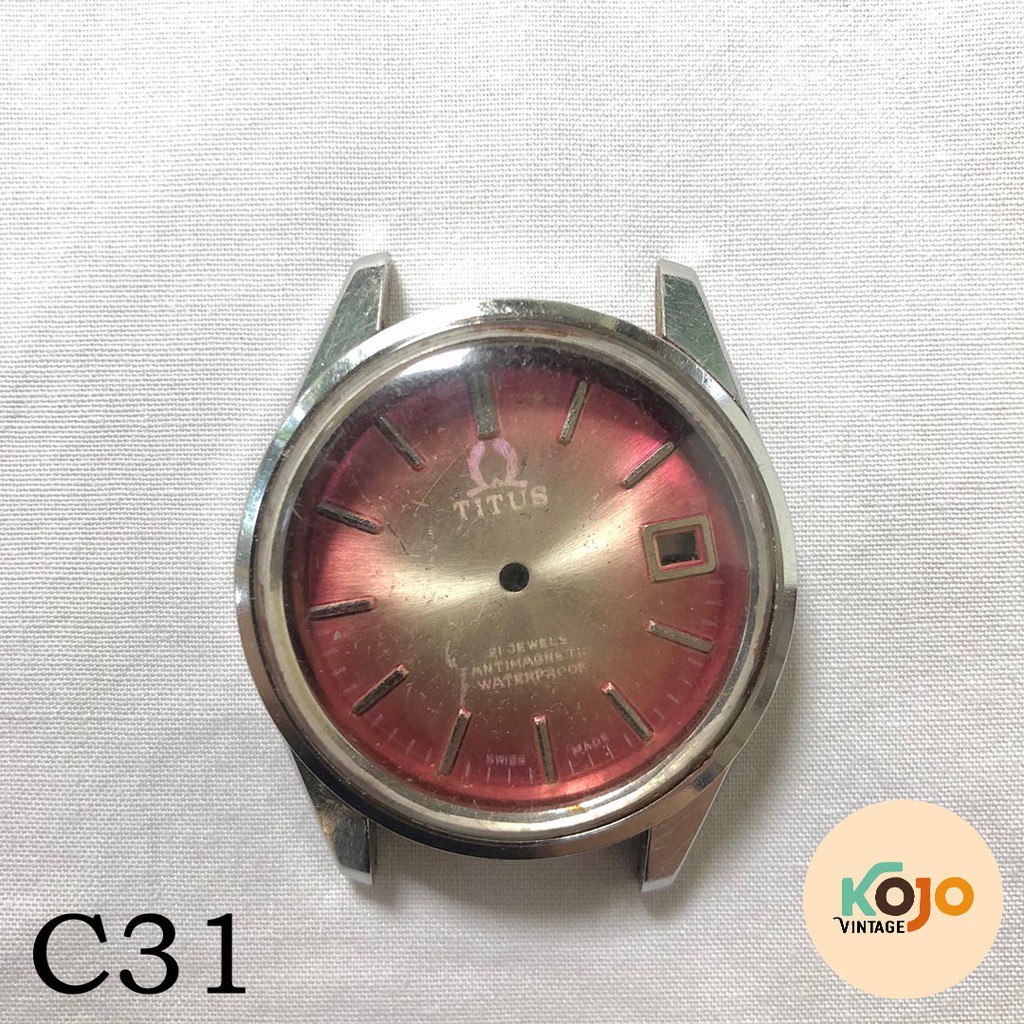 Casing Jam Tangan Pria Antik Jadul Vintage Langka Titus