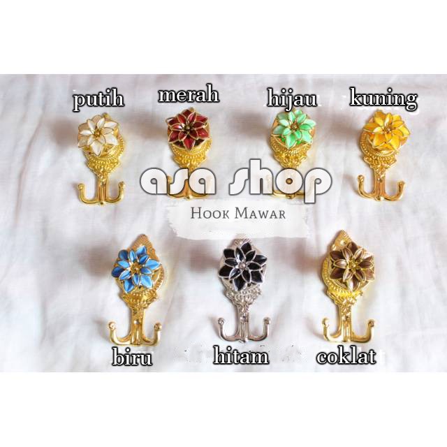 Hook mawar/gantungan tali gorden/ pengait tali gorden / centelan tali gorden / gantungan tali