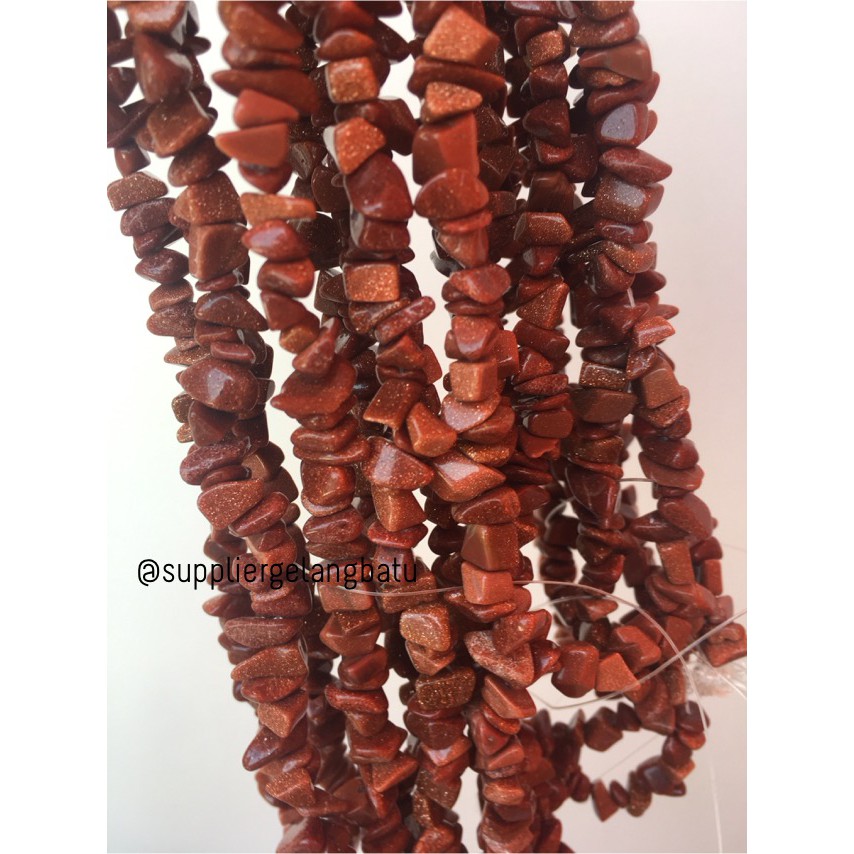 kerikil Batu alam pasir emas gold sand stone 1cm coklat brown pecah aksesoris bahan craft supplier