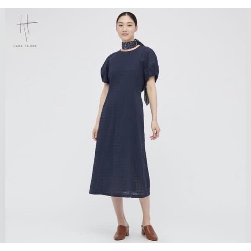 UNIQLO X HANA TAJIMA GAUN KATUN DOBBY