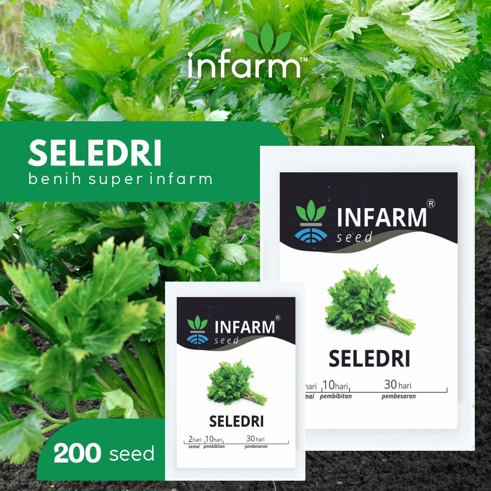 INFARM -  Benih Bibit Sayur Edible Rumahan Lengkap Kangkung Sawi Selada Pokcoy Caisim Brokoli Seledri Kubis Kol Daun Bawang-Seledri
