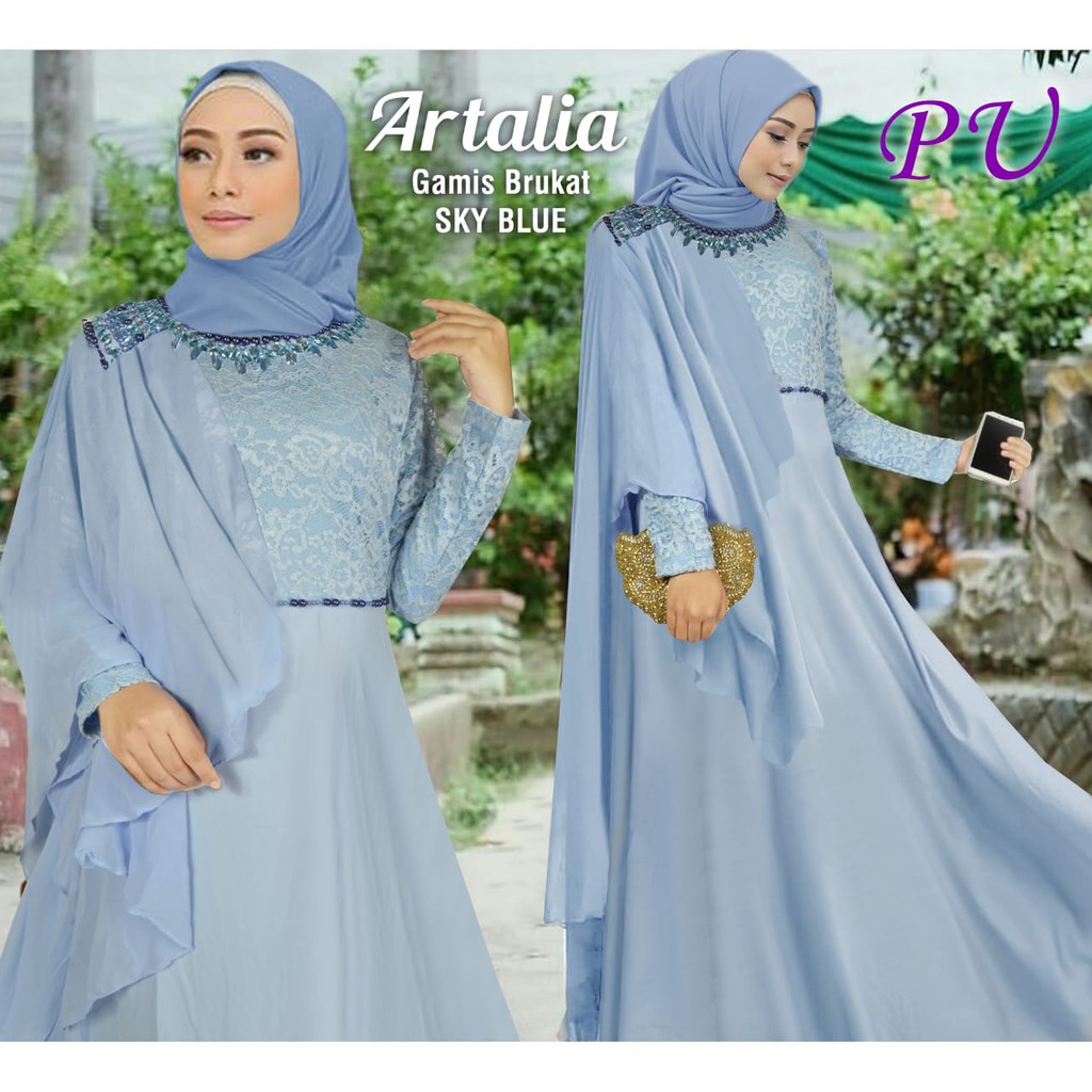 ARTALIA SYARI  PU BUSANA  MUSLIM  MURAH MAXI DRESS KEKINIAN  