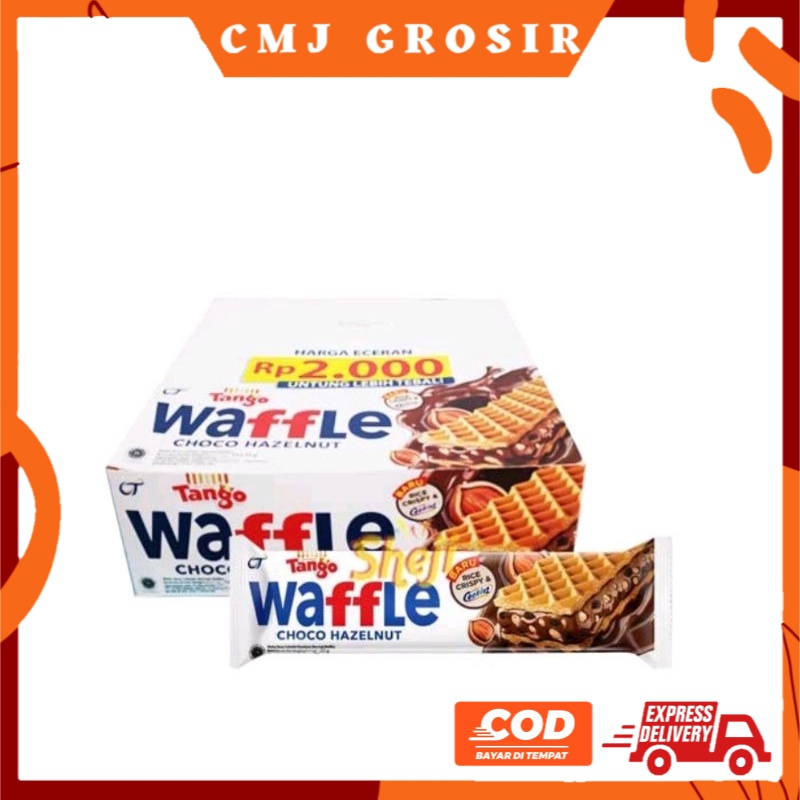 

GROSIR TANGO WAFFLE CHOCO HAZELNUT | COOKIES & CREAM PACK ISI 12 X 25 GR / agen distributor makanan ringan snack biskuit wafer tango waffle choco hazelnut