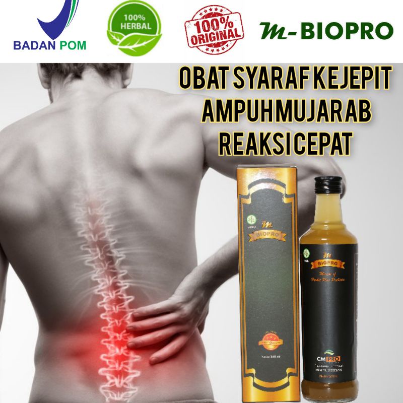 M Biopro Herbal Asli Obat Syaraf Kejepit l Obat Syaraf Kejepit dan Sakit Pinggang 380 ml Terbukti