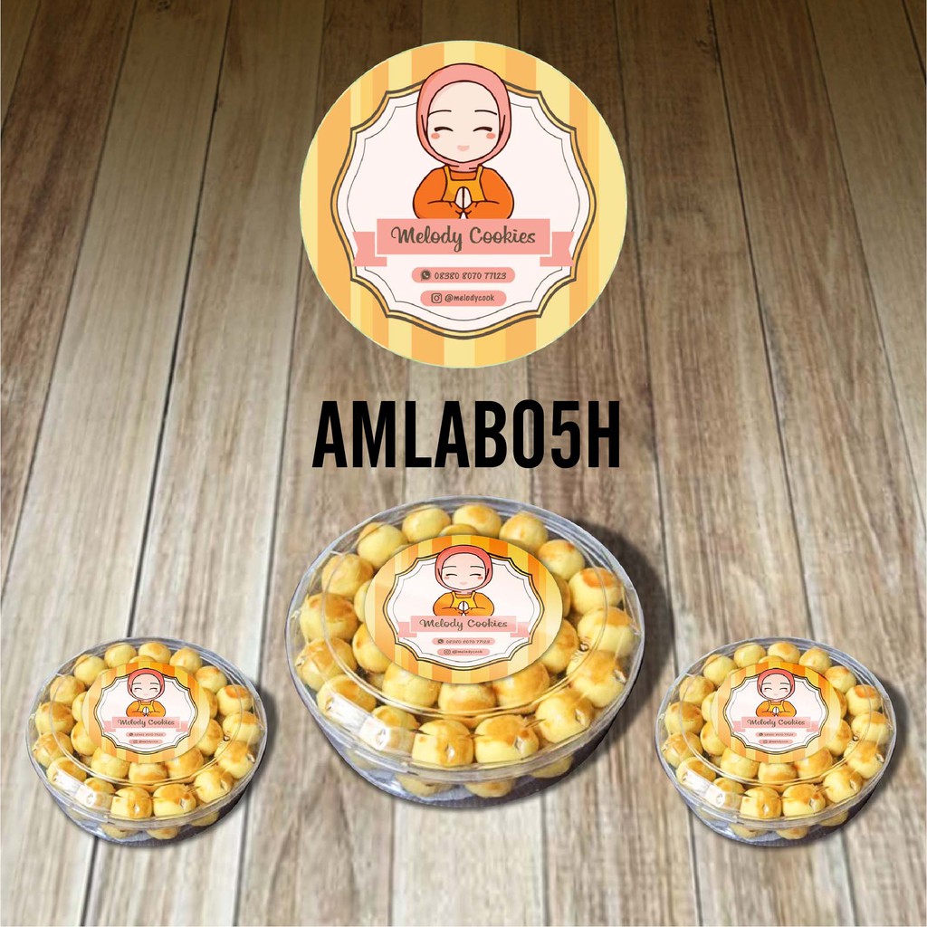 

Hanabi STIKER LABEL KEMASAN / STICKER LABEL KUE KERING AMLAB05G
