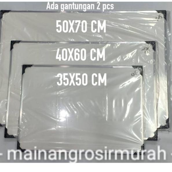 

[PRODUK G6LQT] Whiteboard 40x60 papan tulis anak putih white board 2 sisi spidol dan kapur EIL
