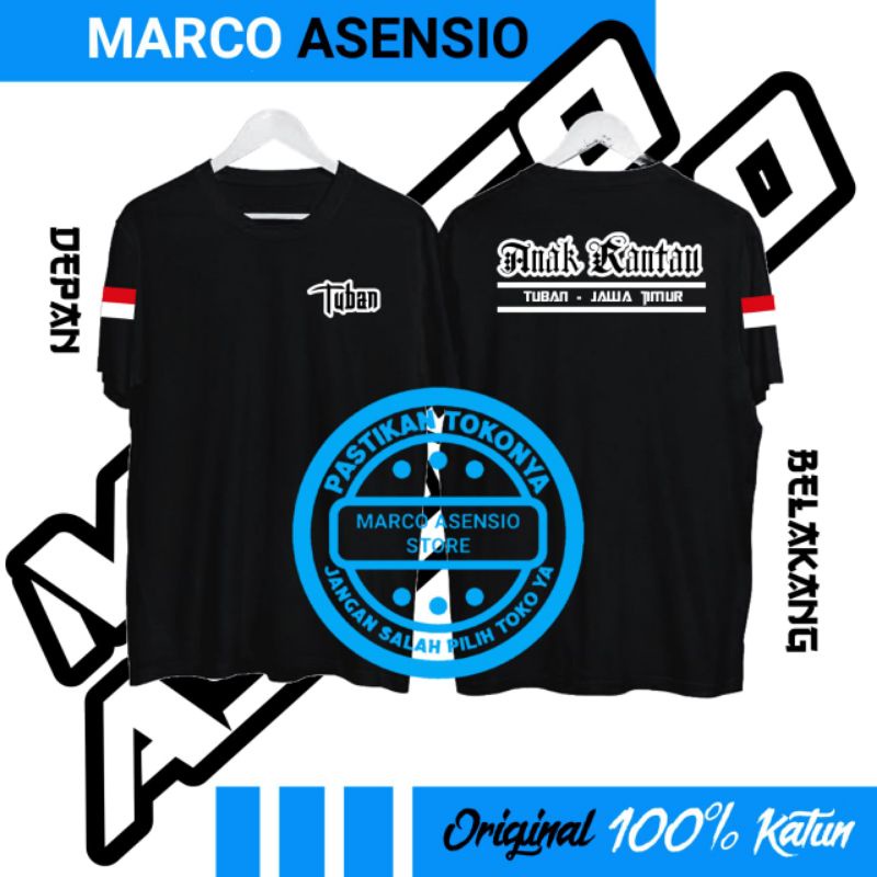 T-SHIRT KAOS HITAM PREMIUM DESAIN TULISAN ANAK RANTAU TUBAN / BOJONEGORO / LAMONGAN / JOMBANG / MOJO