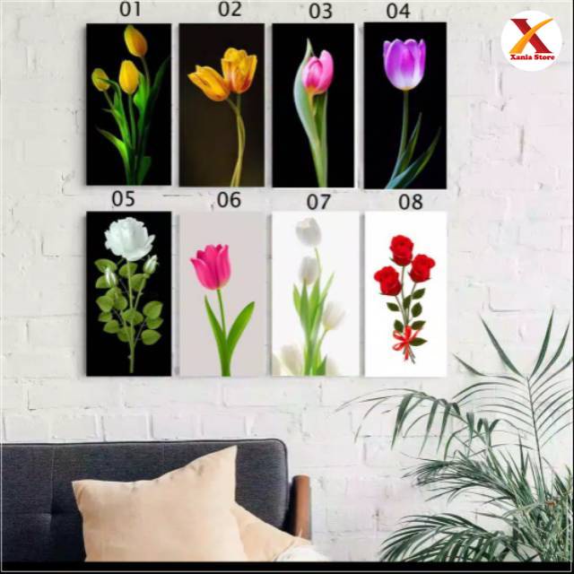 Hiasan dinding wall decor dekorasi hiasan gantung gambar pajangan bunga mawar