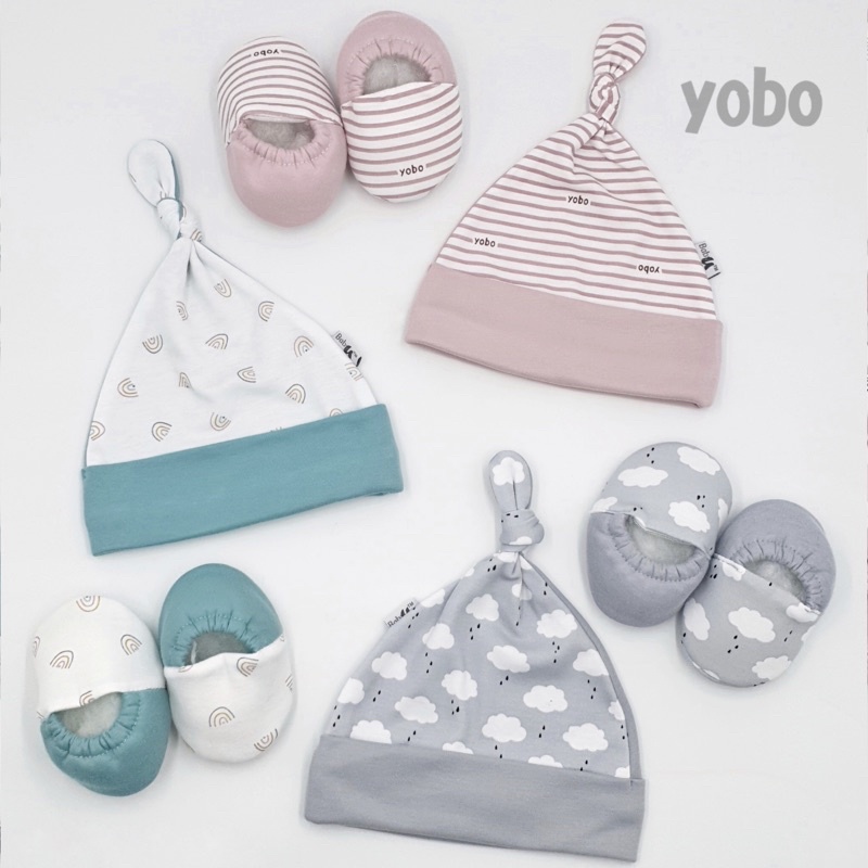 YOBO Baby Shoes &amp; Beanie Set | SET SEPATU TOPI BAYI