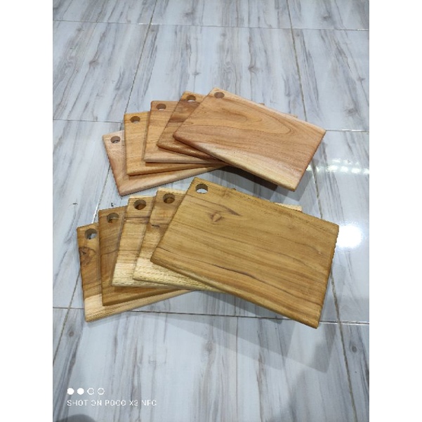 Serving Board / Talenan Kayu Mahoni Jati 30x20 pingul / Wooden Cutting Board KAYU UTUH