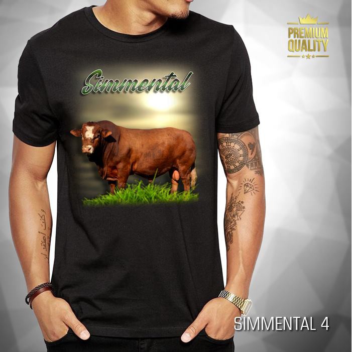 KAOS SAPI SIMENTAL Baju Kaos SAPI SUPER Indonesia Kaos Jagal Sapi Peternak Sapi IDUL QURBAN
