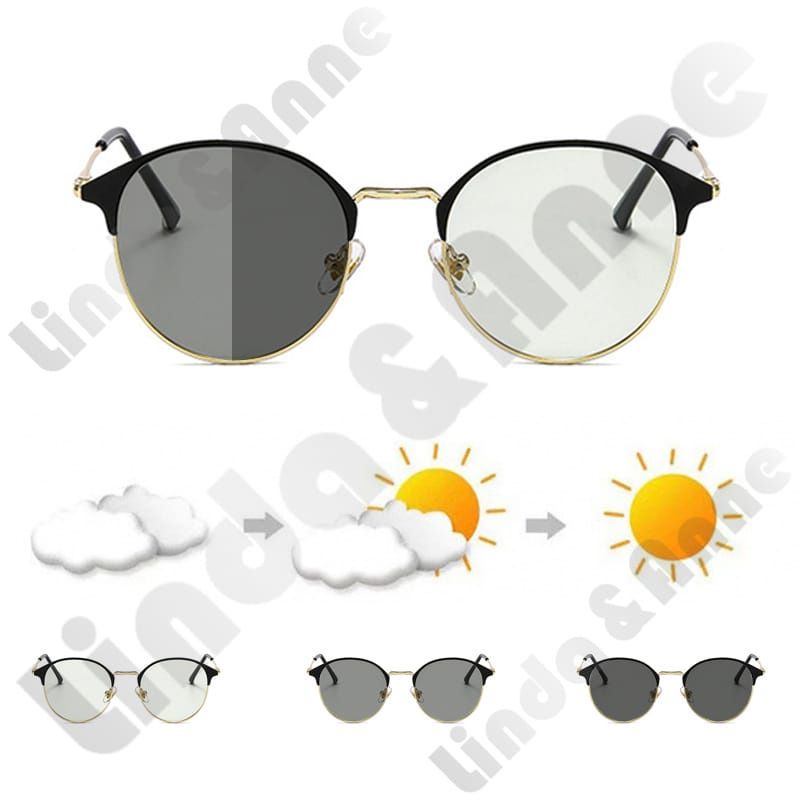 [COD] Kacamata Hitam Lensa Photochromic Kacamata Hitam Pria Wanita Anti Randiasi Uv Import