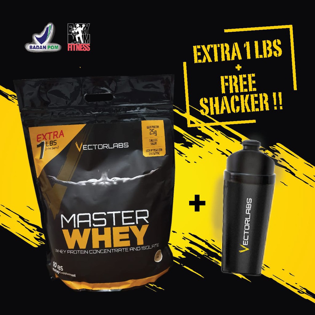 MASTER WHEY BY VECTORLABS 10 + 1 = 11 LBS WHEY PROTEIN ISOLATE