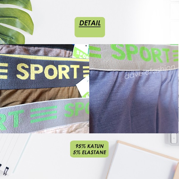 Fashion 3 PCS Boxer Sport Import Size M L XL