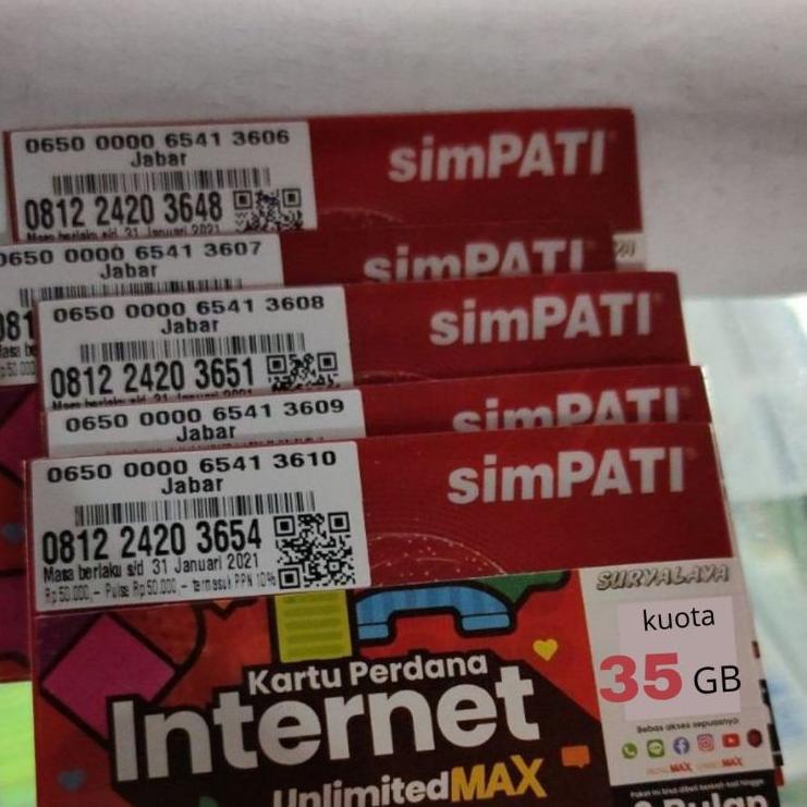 Harga Bersahabat.. [EXP. JUNI 2022] SP TELKOMSEL UNLIMITED MAX 35GB [25GB INTERNET + 10GB UNLIMITED 