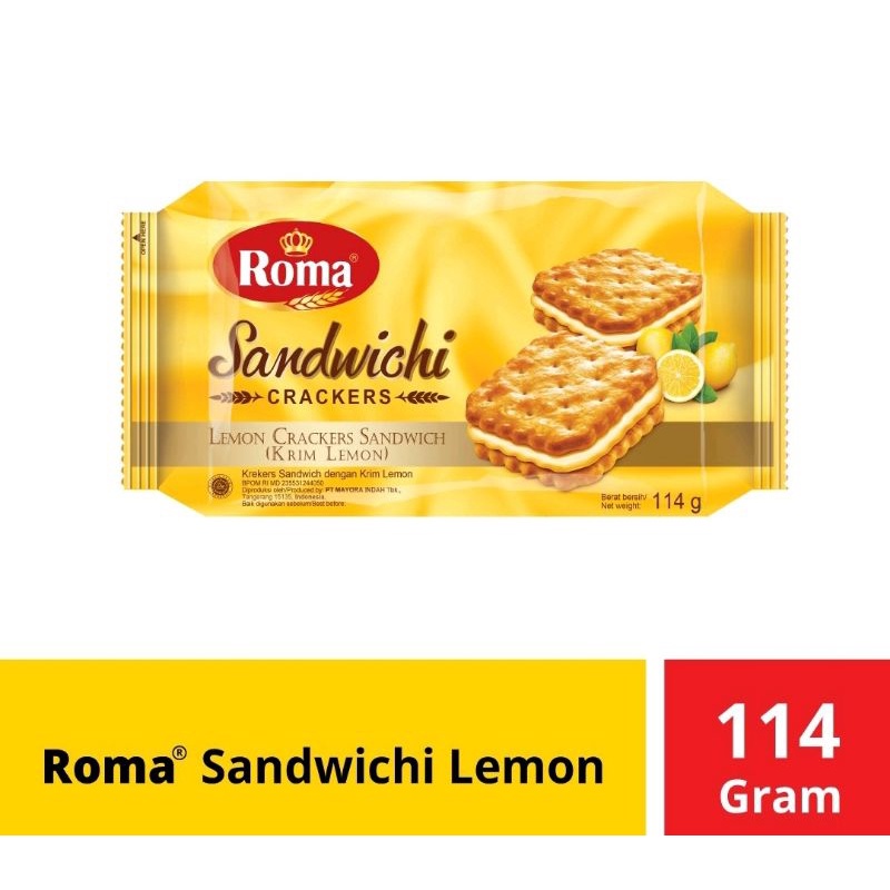 

Roma Sandwich Lemon Crackers 120 Gr