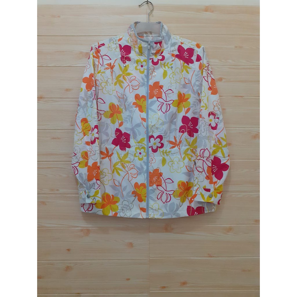SGF SUPERIOR (putih corak bunga) - second ORIGINAL Jaket Running