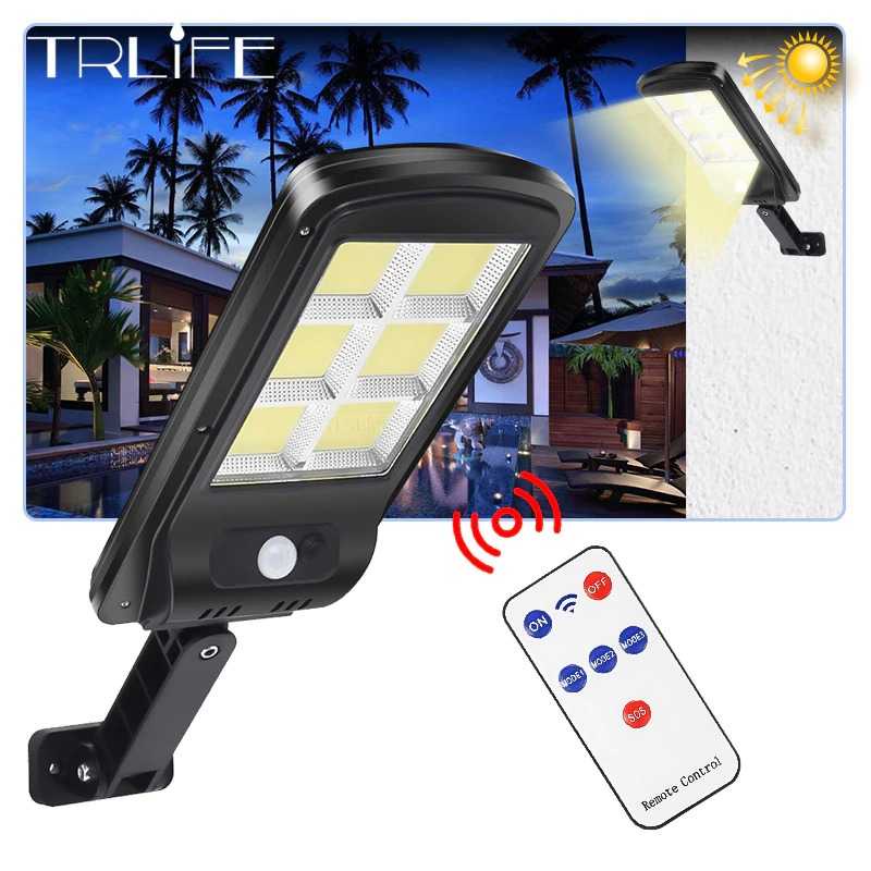 (1005 BARANG ORI) TRLIFE Lampu Solar Panel PIR Motion Sensor COB with Remote PL216