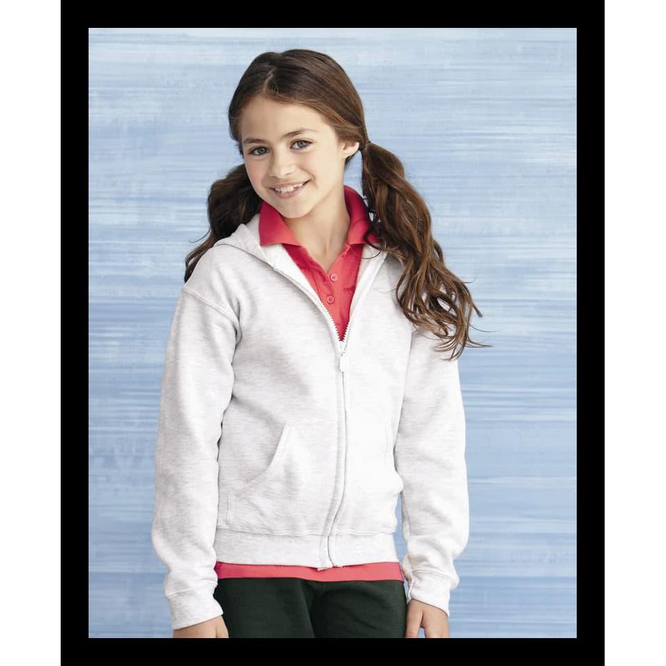 | Jaket Sweater Hoodie Zipper Anak Polos Putih - Indogrosir |