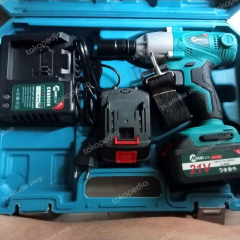 mesin bor corless /masin bor battery/bor tanpa kabel/maltank 21v free 2 littiuhium battery+ charger