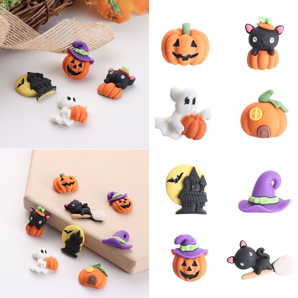 TOP Halloween resin craft kit Halloween Accessories Party supplies DIY Decoration Resin Cabochon Embellishments Decoration Crafts Miniature Ornament Mini Bat Pumpkin Ghost Decor Gifts