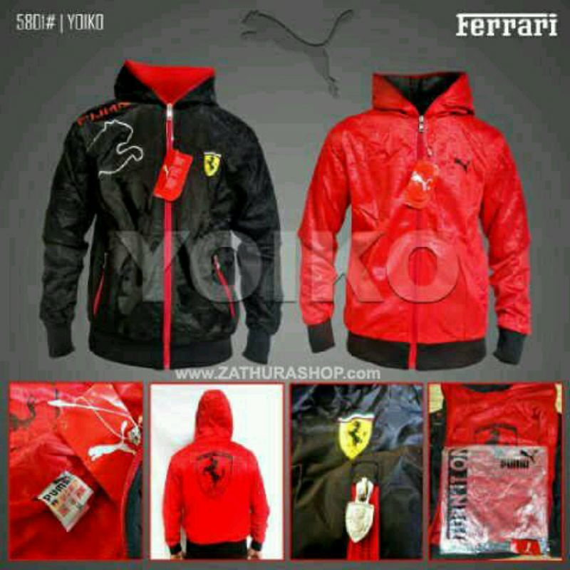 Jaket puma running sport original edisi ferrari