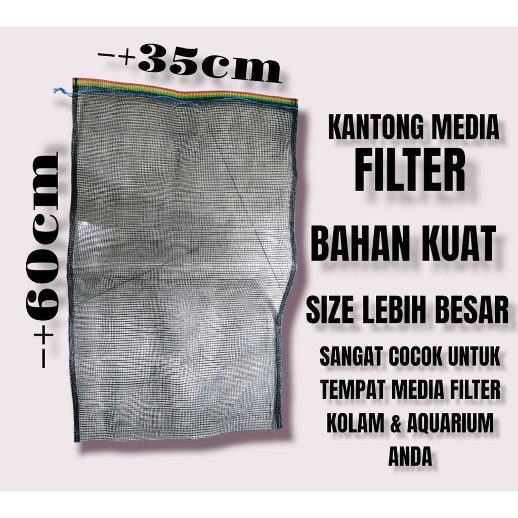 KANTONG MEDIA FILTER BAG JARING WARING MEDIA FILTER KOLAM AQUARIUM