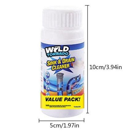 HLK WILD TORNADO Powder Pembersih Sumbatan Pipa Saluran Air Wastafel WC ✲ ✲ ｀