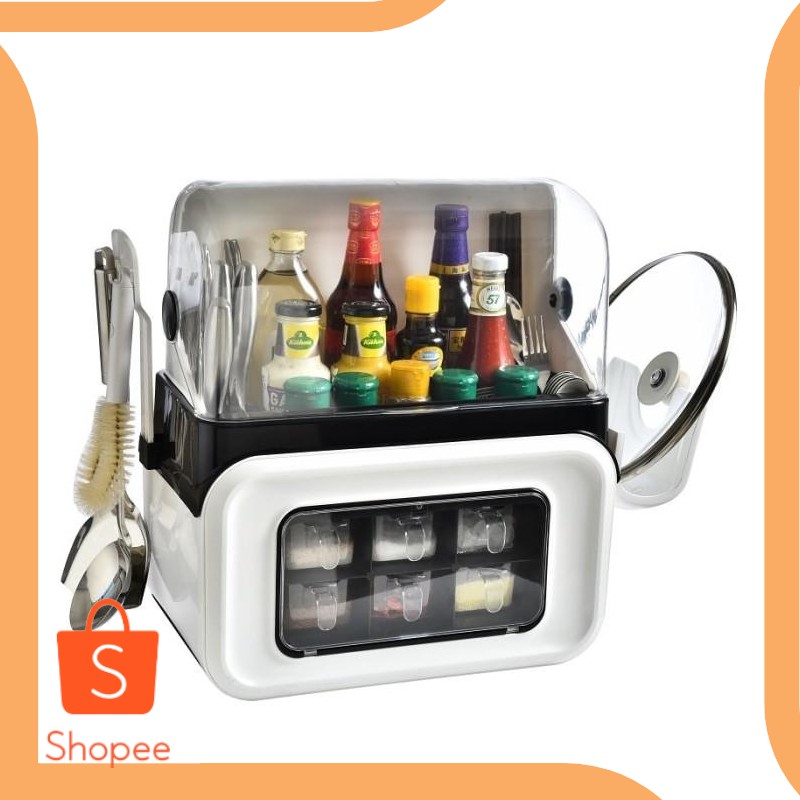 

Dijual tools Rak Bumbu Dapur Besar 6 Laci dengan Penutup Tempat / Kotak Bumbu Diskon