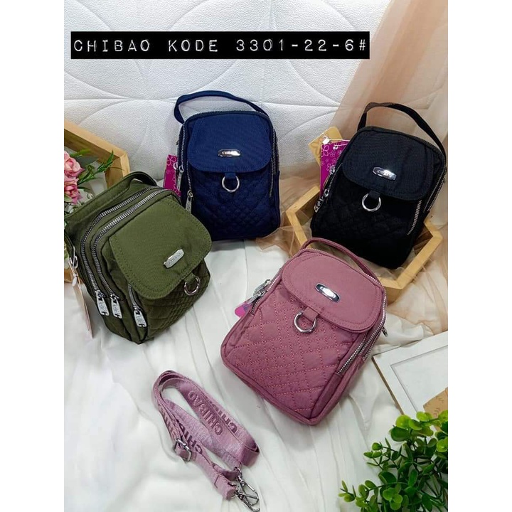 Tas Slempang Chibao 3301-22-6 Bahan Kanvas. Tas Slempang Wanita Tas Chibao Tas Wanita Import Chibao Ori Chibao Import BEST SELLER BISA BAYAR DITEMPAT.!!!!