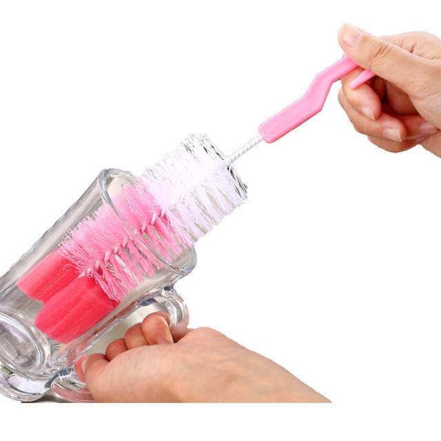 HK Sikat 2 In 1 Alat Pembersih Dot Botol Bayi dan Anak