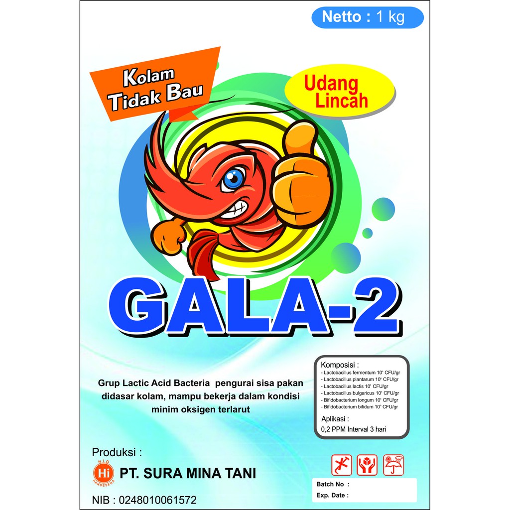 

GALA-2 Probiotik Udang Vanname (Kemasan 1Kg)