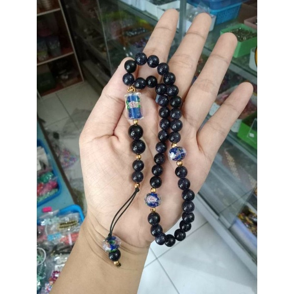 tasbih Batu agate/batu alam pemanis xuping dan kristal bunga