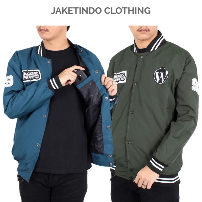 [WANGKERS Original] Jaket Baseball Varsity Pria Taslan Furing Peding - Jaket Premium Murah Bandung- Jaket Vintage