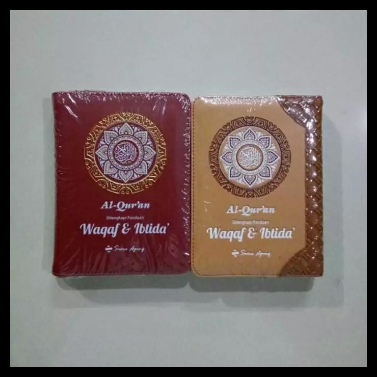 Buku Religi/Buku Spiritual Paket 2 Al Quran Waqaf & Ibtida Resleting Ukuran A5