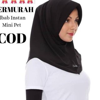 SHOPEE Kerudung Hijab Jilbab Sport Jersy Olahraga hitam Polos Tebal dan adem ✵