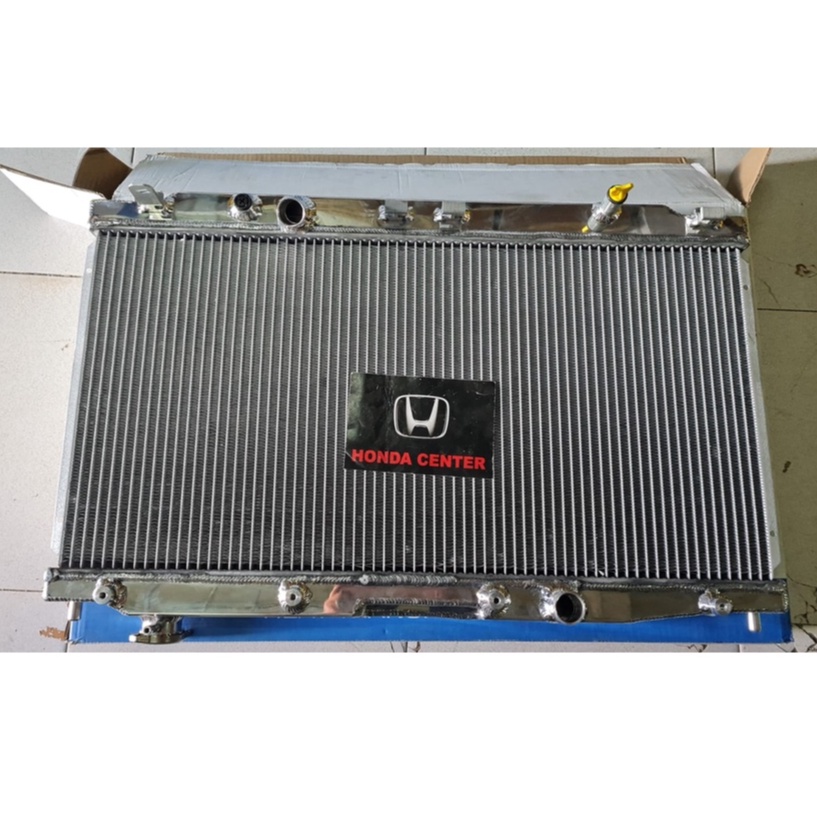 radiator honda brio 2013 2014 2015 2016 manual mt tipe e dan s 2kipas double blower 19010-RE1-Z01