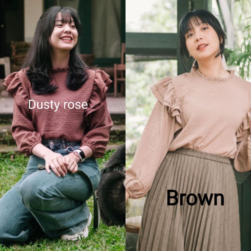 LANGSUNG KIRIM DAISY BLOUSE DAN KANYA BLOUSE BUTTER BY LEVIORASALE / Leviora