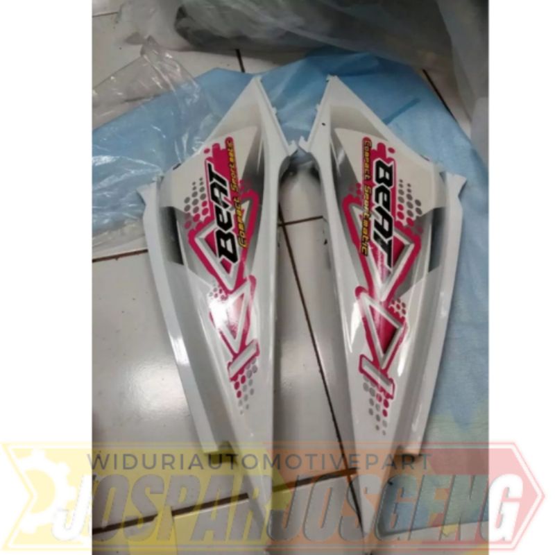COVER BODY BEAT KARBU PUTIH 2011 SET STRIPING COVER BODY BEAT KARBU LAM PUTIH 2011