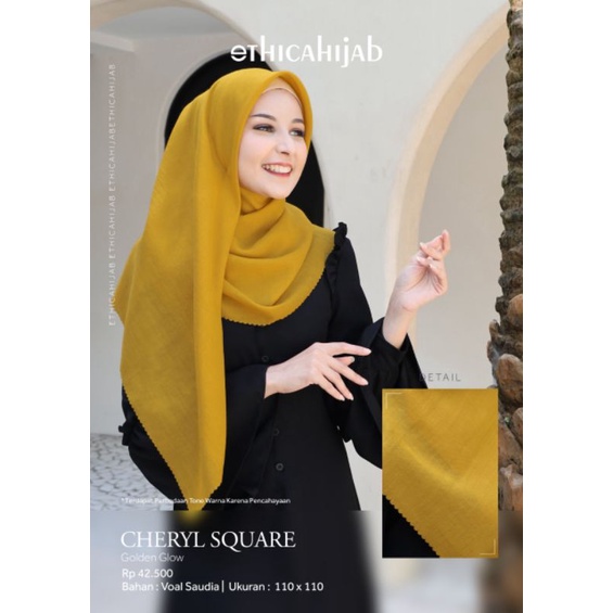 HIJAB SEGIEMPAT LASERCUT ° CHERYL SQUARE  ETHICA HIJAB