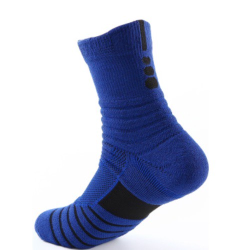 (AOS) Kaos Kaki Panjang Olahraga Basket Fitness Gym Sports Socks Tebal